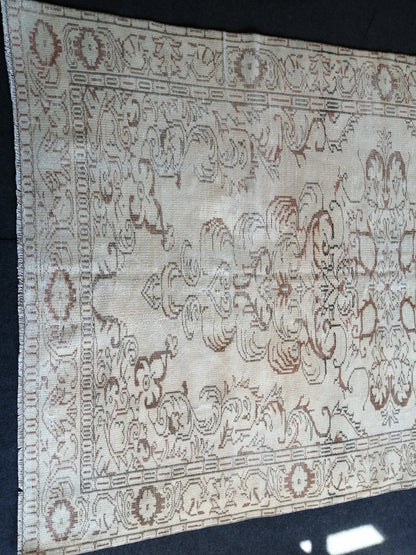 Muted Vintage Rug TURKISH HAND MADE Rug 6x9 Vintage Turkish Rugs  Oushak Rug Oriental Rug, Turkish Oushak Rug, Vintage  Rug, Wool Rug