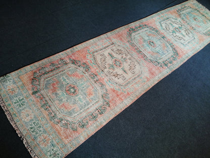 11.6 x 2.10 Oushak Runner Rug Turkish Runner Rug Vintage Runner Rug Hallway Runner Rug Kitchen Runner Rug Wool Runner Rug Wool Oushak Rug