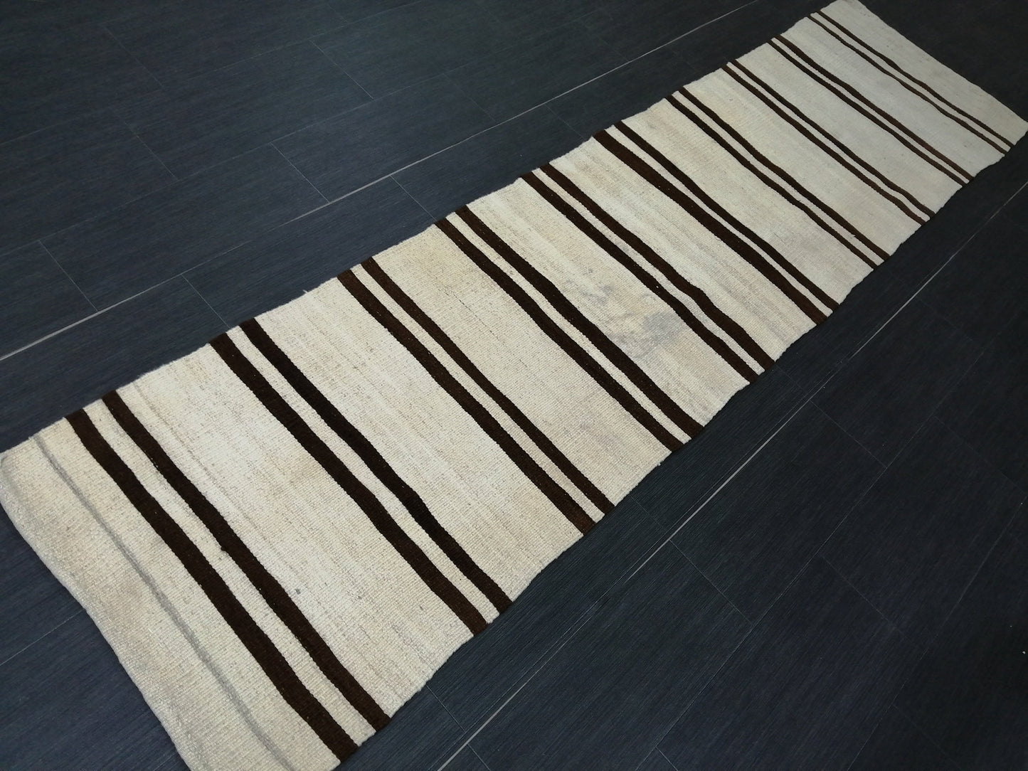 2.3 X 9 Neutral Runner Rugs, Hand Made Rug, Neutral Oushak Rug, Rustic Rug, Rug Runner,Farmhouse Rug, Vintage Rug, Wool rug