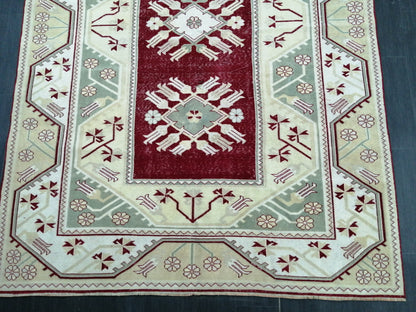 9.3 x 6.5 OUSHAK RUG TURKISH Oushak Rug Vintage Oushak Runner Rug Vintage Runner Rug Wool Oushak Rug Hand Made Rugs Vintage Turkish Rug