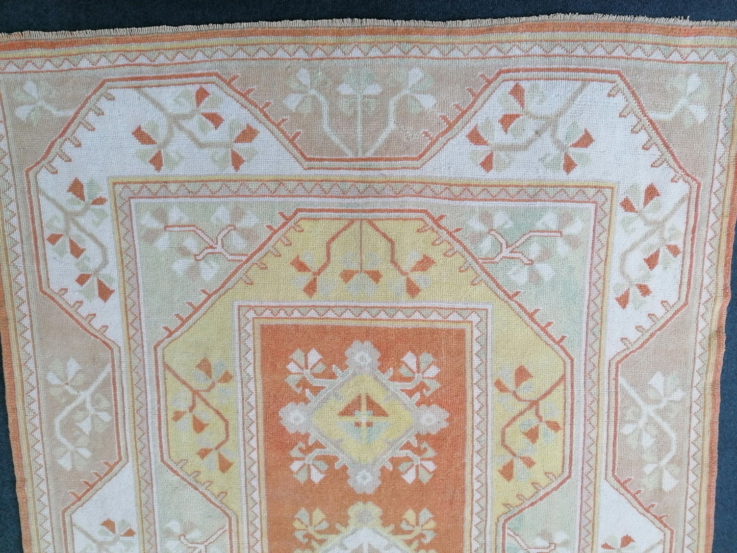 Turkish rug 9'x5' vintage turkish rug,  oushak vintage rug, kitchen rug, vintage anatolian rug,unique hand made bohemian rug