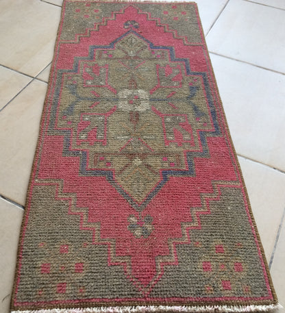 Mini Rug Small Area Rug Turkish Rug Oushak Rug Hand Made Rug Vintage Rug