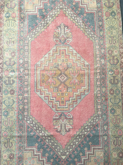 4x7 feet vintage bedroom rug, handmade turkish large kitchen carpet, oushak living room etnique rug, pink lounge wide rug, gray wool kid rug