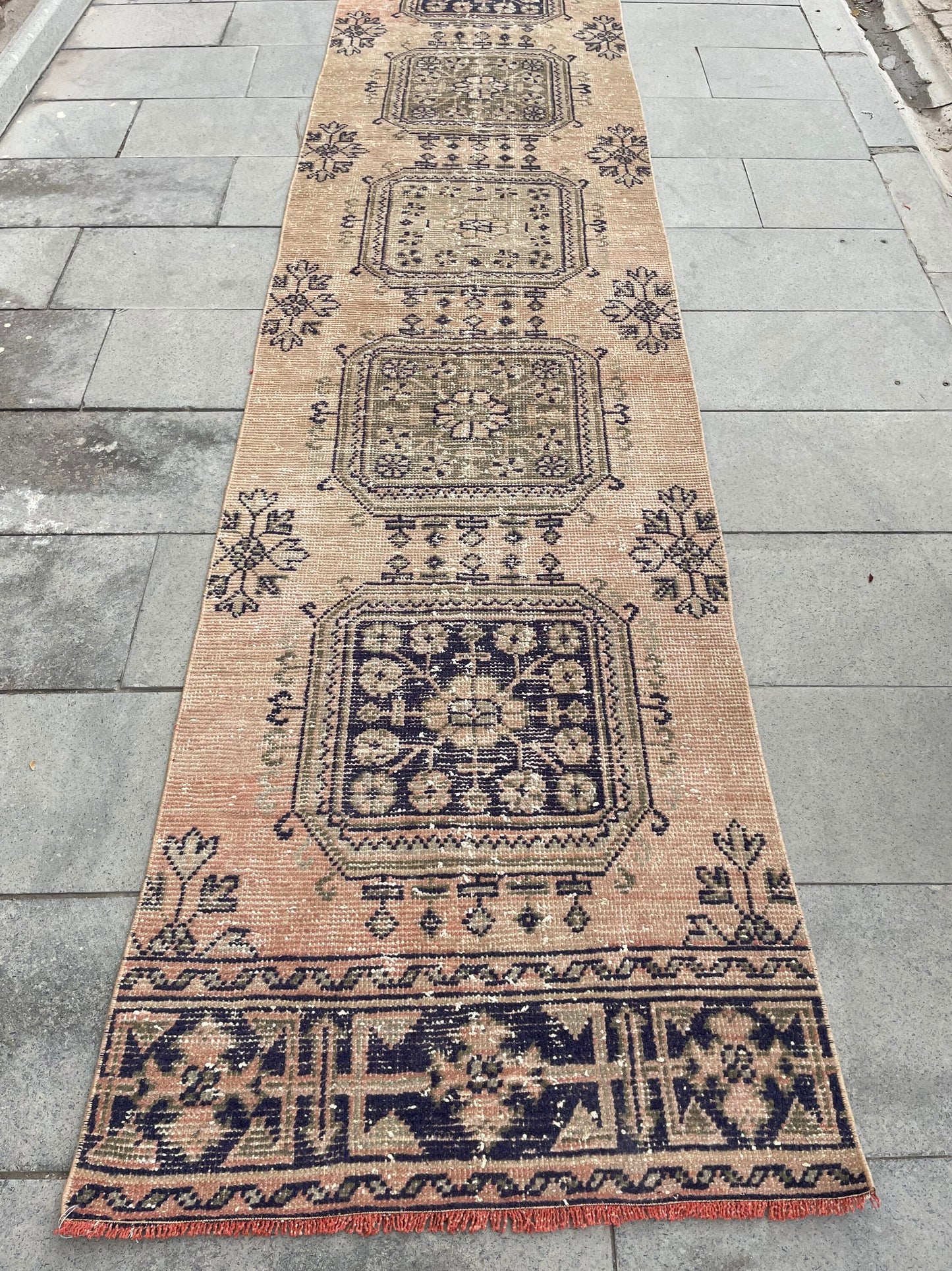 Wool Extra Long Runner Rug, Very Long Handmade Runner 2.7 x 22 ft Rug, Vintage Runner Rug, XL Turkish Runner Rug Staircase Runner rug