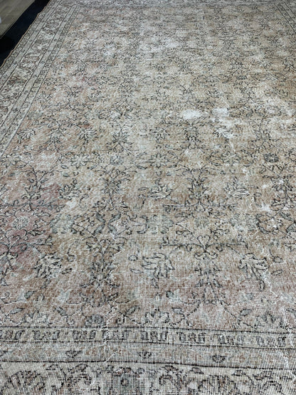 Large Vintage RUG, 8.5 x 12 Rug, Distressed Persian Rug Wool Hand Knotted Rug Oriental Handmade Rug Vintage Turkish Rug