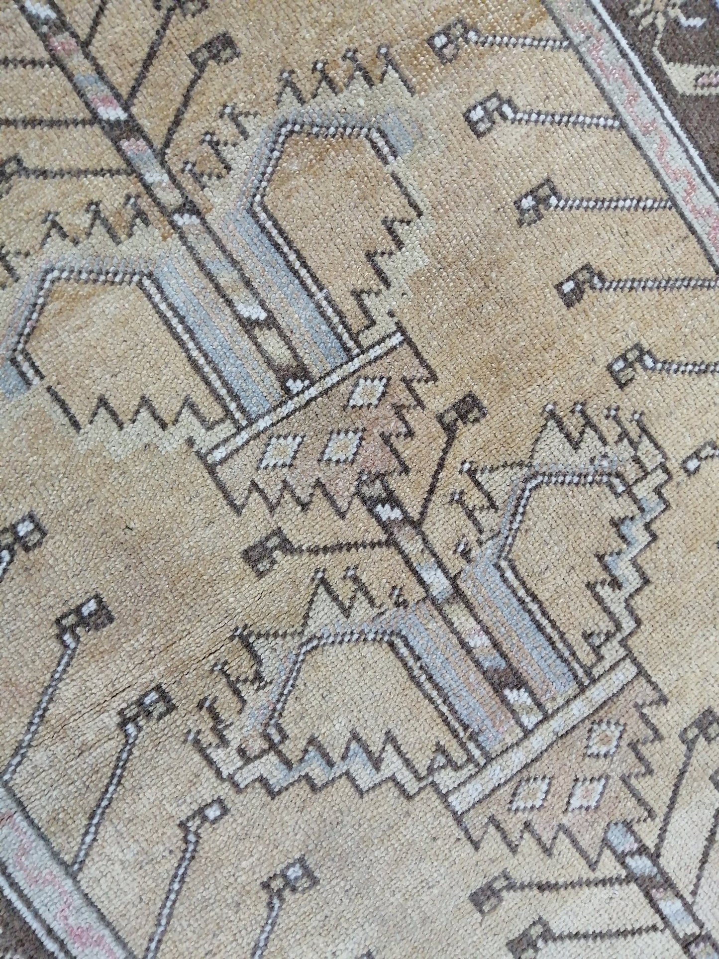 5 x 3 OUSHAK RUG Neutral TURKISH Rug Vintage Oushak Neutral Rug Vintage soft Rug Wool Oushak Rug Hand Made Rugs Vintage Turkish Rug 3x5