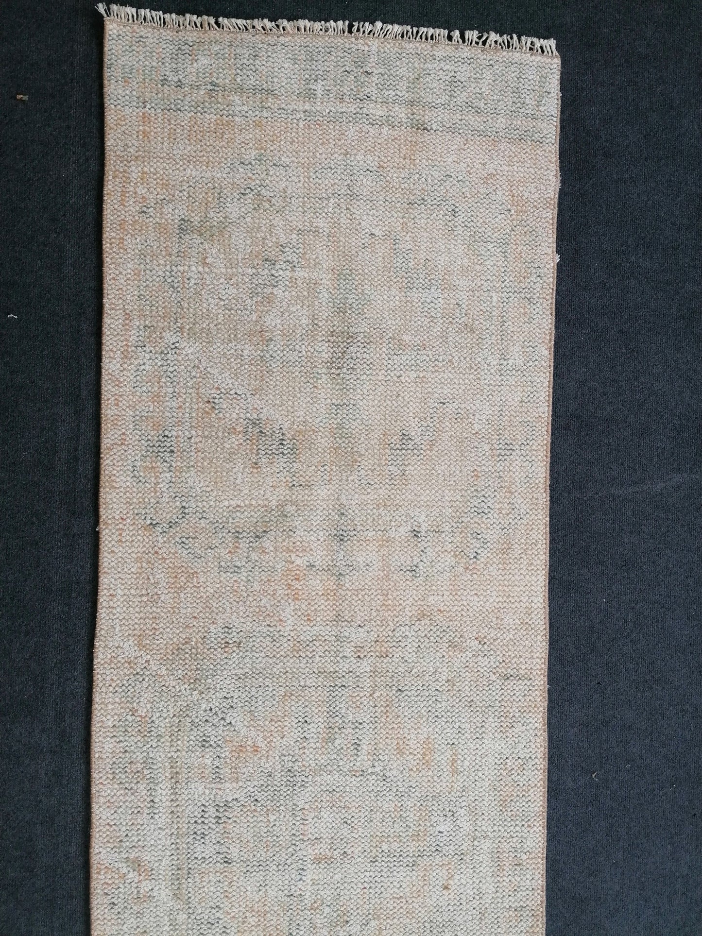 12''2x2'4 distressed runner rug turkish runner rug muted vintage runner rug faded hallway runner rug kitchen runner rug wool runner rug