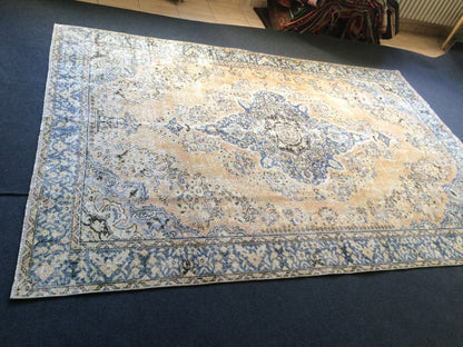 10 x 6.8 Vintage rugs Turkish rug Oushak Rug 7 by 10 Muted Rug