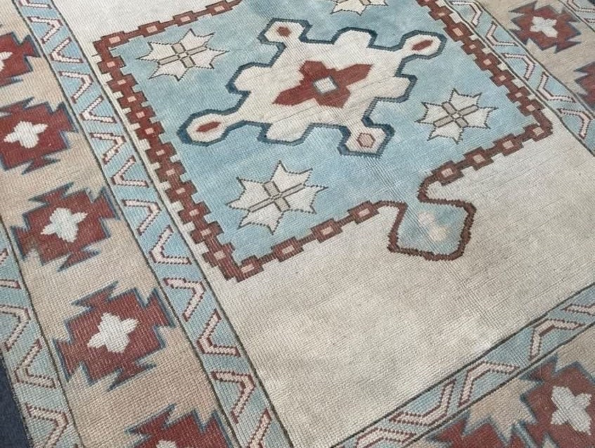 5 x 6 Large turkish oushak rug - living room rug, handmade rug
