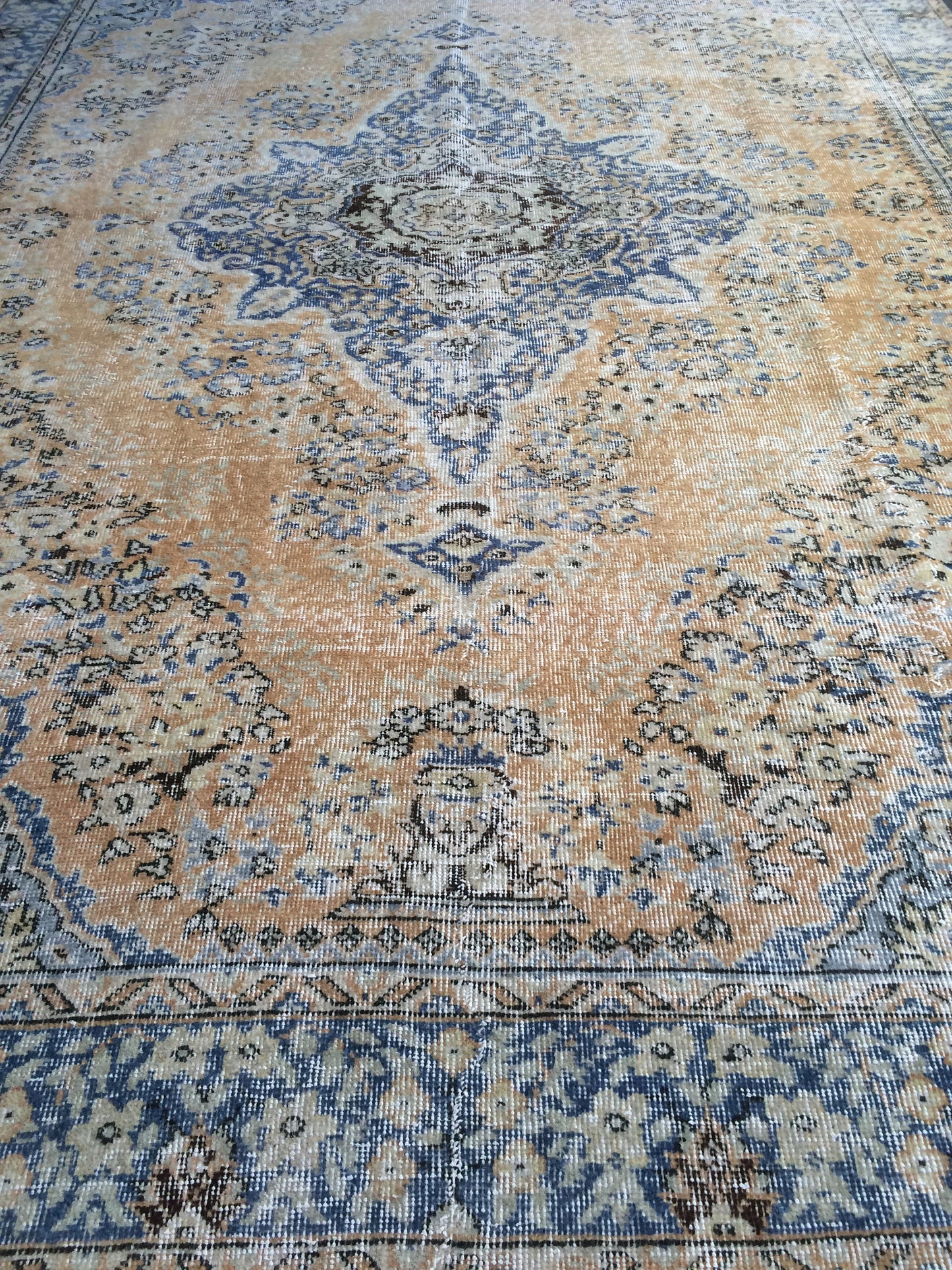 10 x 6.8 Vintage rugs Turkish rug Oushak Rug 7 by 10 Muted Rug