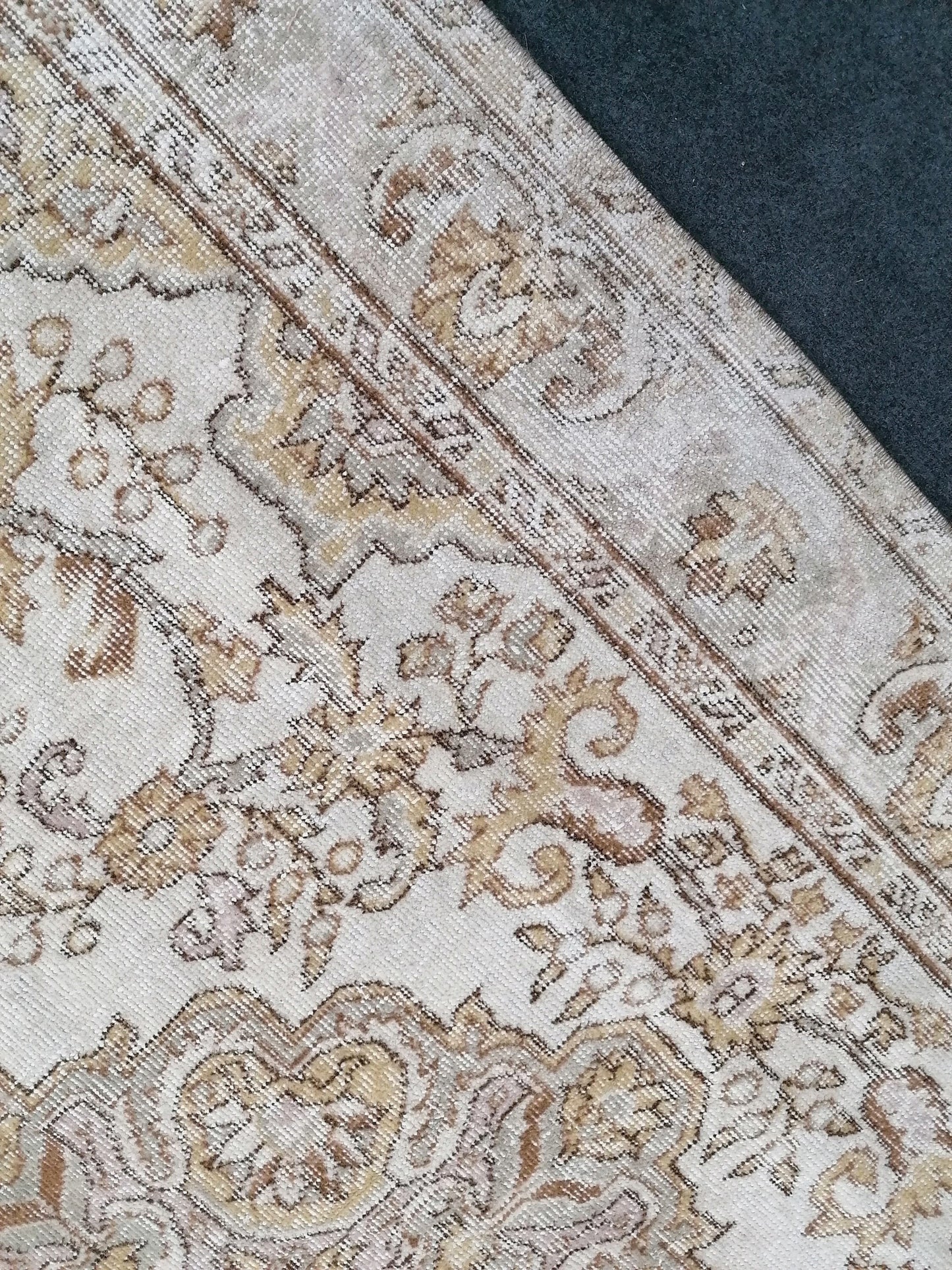 Neutral oushak wool rug 8,4x5,2 muted hand made rug, oushak rug, rustic rug, turkish rug, farmhouse rug, vintage rug