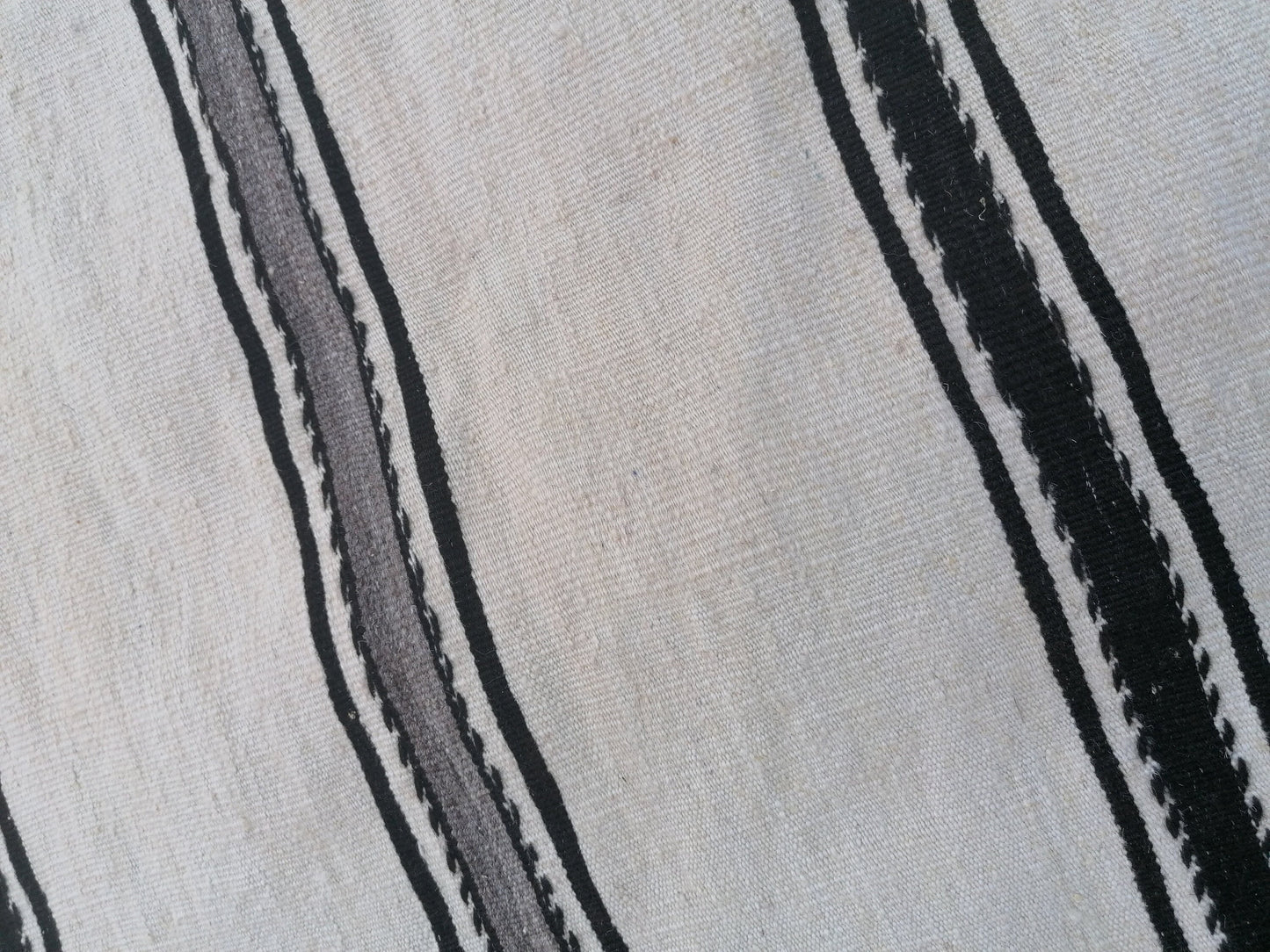 2.5 x 21 Neutral flatweave wool runner rug - stripe kilim runner, long handmade runner,  turkish woven runner rug