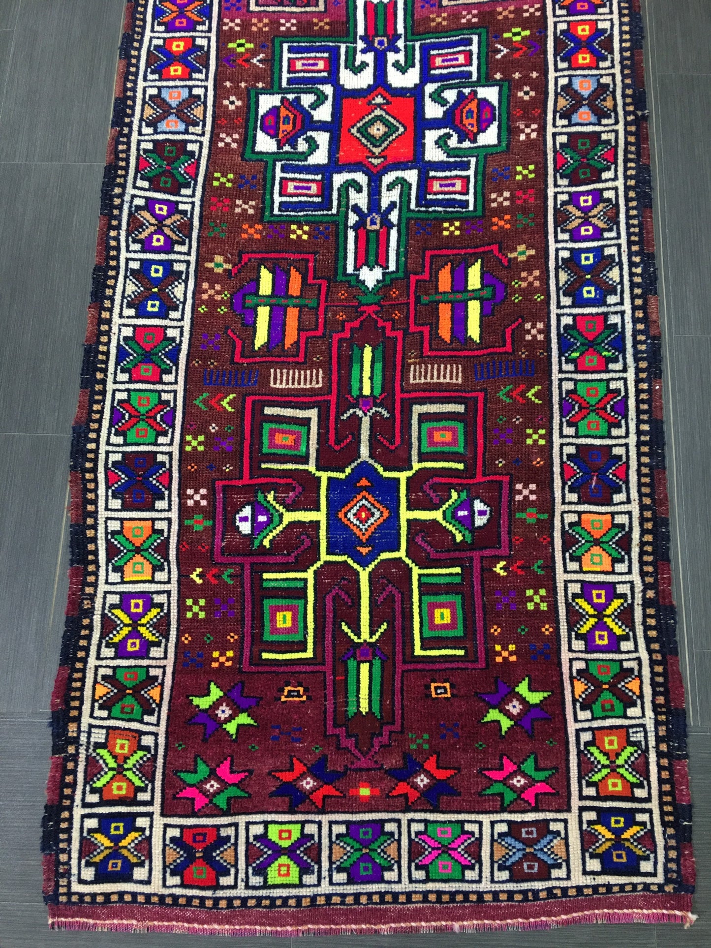 Vintage Runner Rug  3x12 Hand Knotted Runner Rug Turkish Runner Rug Muted Persian Runner Rug Vintage Runner Rug Oriental Runner Rug