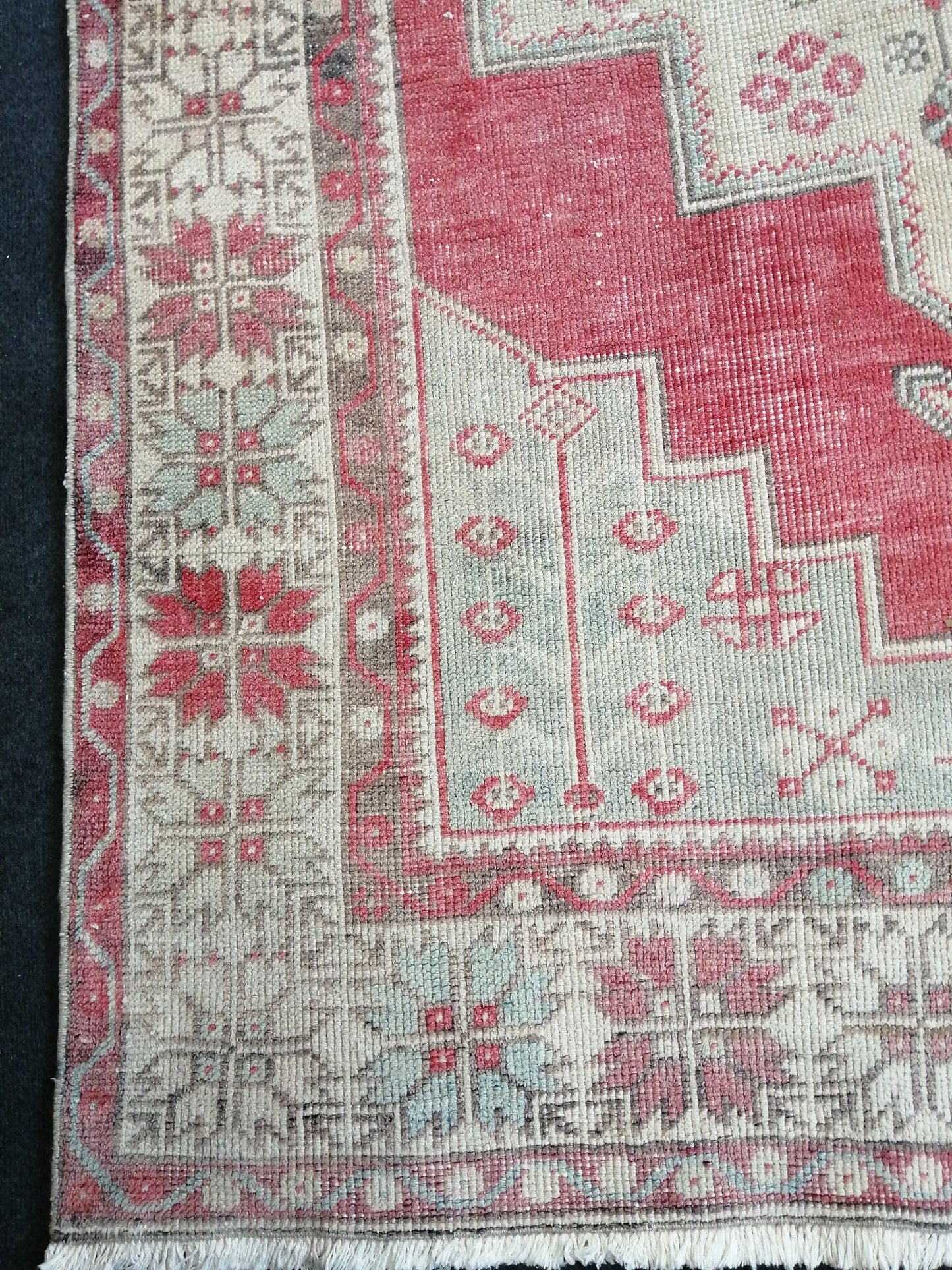 9.3 x 4.6   Oushak Runner Rug Turkish Runner Rug Vintage Runner Rug Hallway Runner Rug Kitchen Runner Rug Wool Runner Rug Wool Oushak Rug