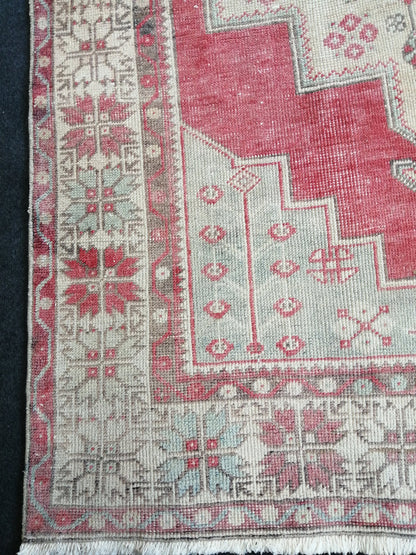 9.3 x 4.6   Oushak Runner Rug Turkish Runner Rug Vintage Runner Rug Hallway Runner Rug Kitchen Runner Rug Wool Runner Rug Wool Oushak Rug