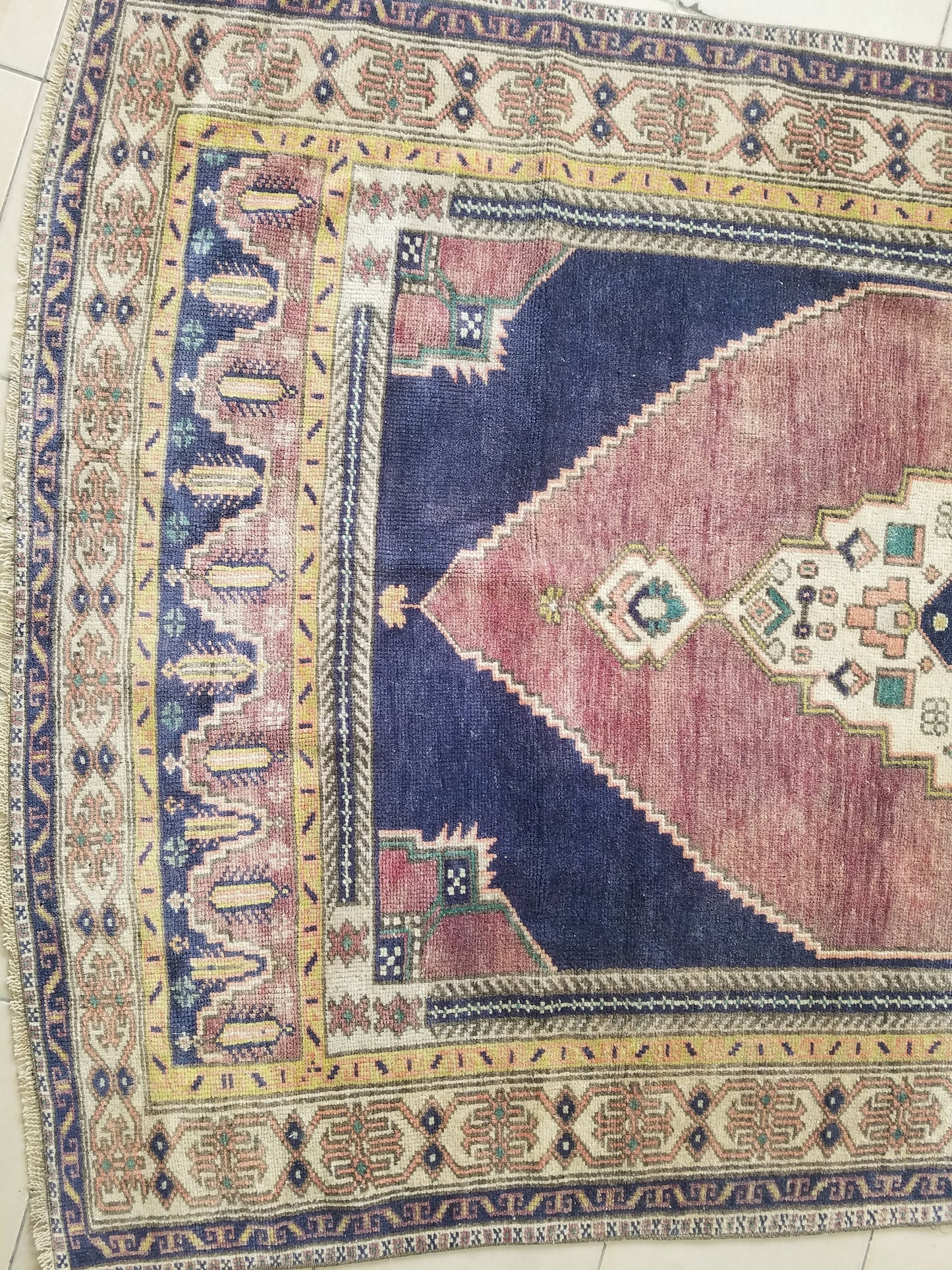 Oushak wool rug,turkish rug 4'9x8'5 vintage rug, unique hand made rug kitchen rug bohemian rug