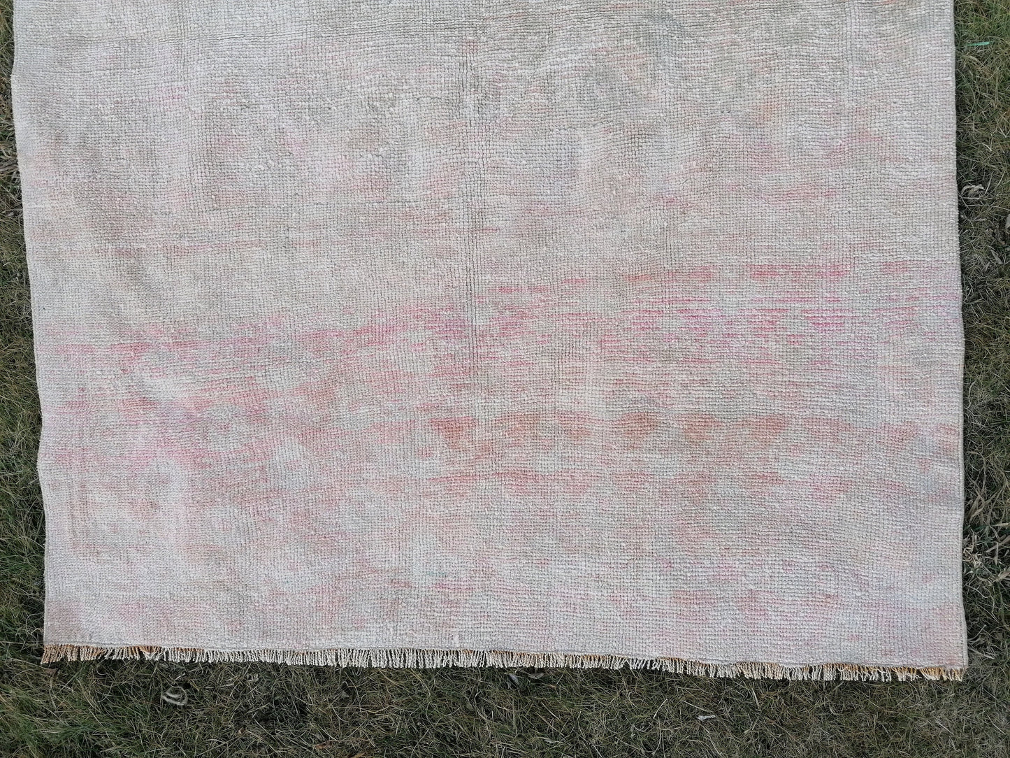 4.6 x 6.3 Turkish rug vintage wool rug turkish rug, vintage anatolian rug, oushak unique handmade rug