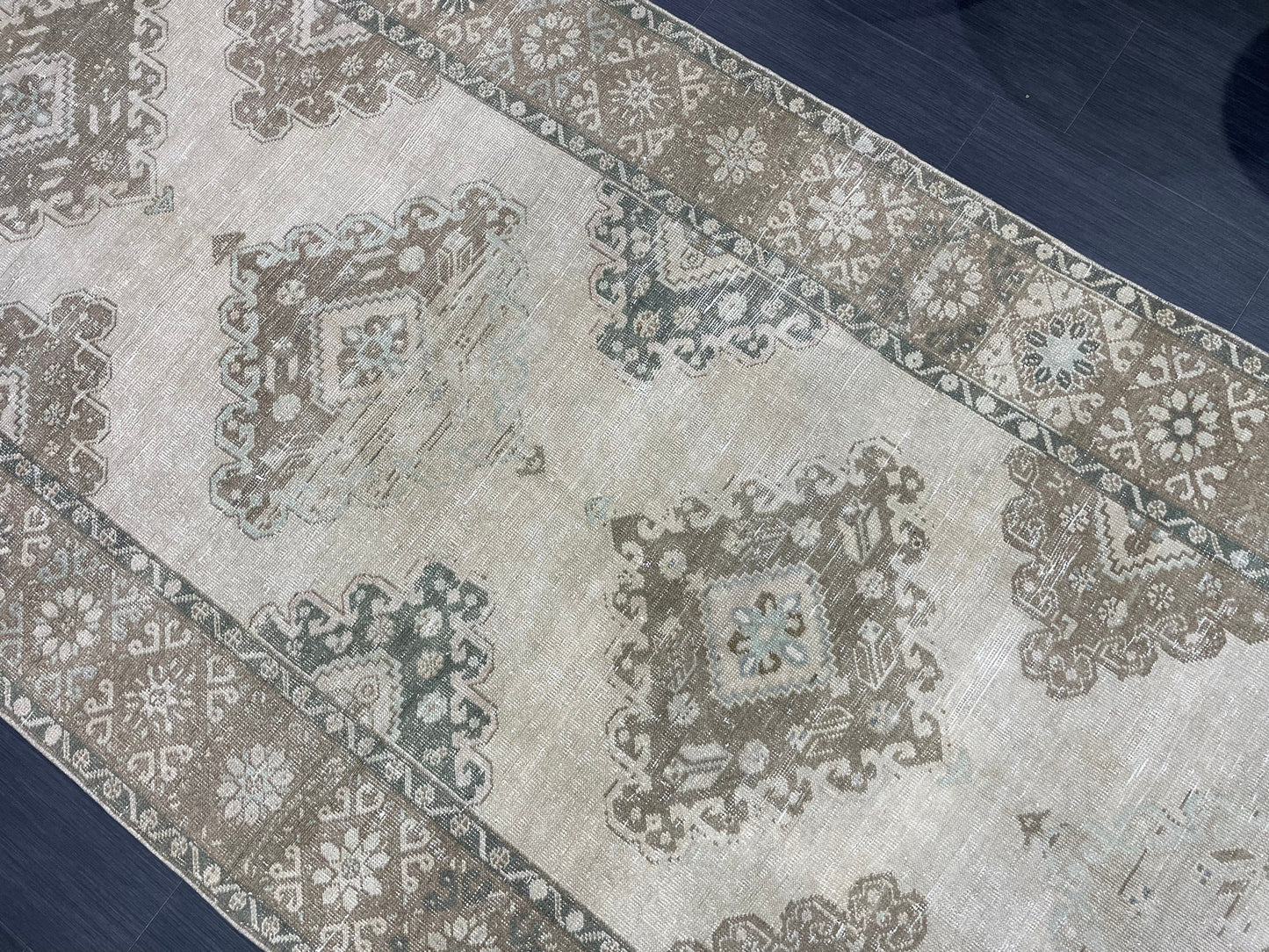 Handmade 5 x 12.4 Runner Rug, Oushak Runner Rug, Turkish Runner Rug, Hand Knotted Runner Rug, Hallway Runner Rug Kitchen Runner Wool Runner