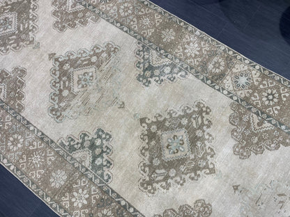 Handmade 5 x 12.4 Runner Rug, Oushak Runner Rug, Turkish Runner Rug, Hand Knotted Runner Rug, Hallway Runner Rug Kitchen Runner Wool Runner