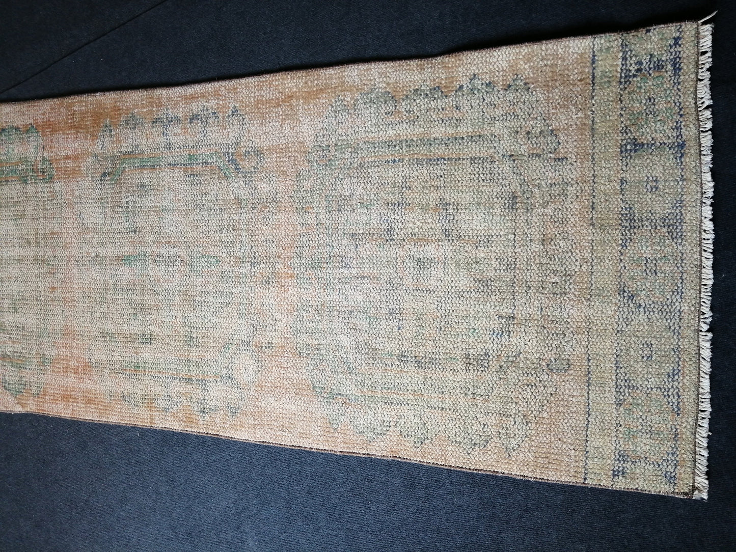 11 x 2.8 Low Wool Pile Oushak Runner Rug Turkish Runner Rug Vintage Runner Rug Hallway Runner Rug Kitchen Runner Rug Wool Runner Rug Wool