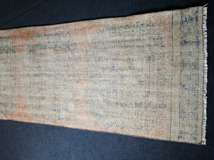 11 x 2.8 Low Wool Pile Oushak Runner Rug Turkish Runner Rug Vintage Runner Rug Hallway Runner Rug Kitchen Runner Rug Wool Runner Rug Wool