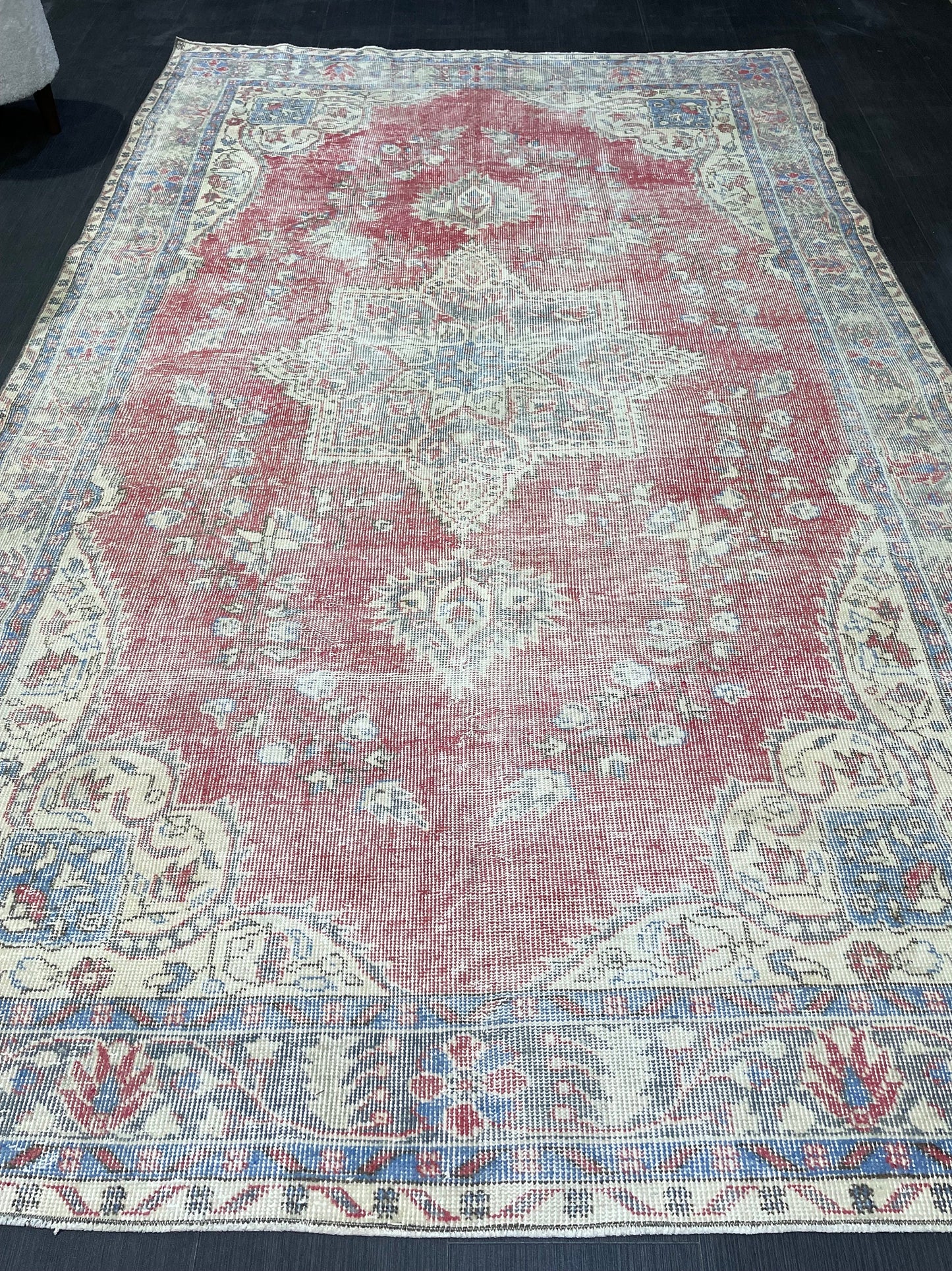 Persian RUG, Oushak 5.10 x 9.6 Rug, Vintage Rug, Vintage Persian Wool Rug, Handmade Rug, Vintage Turkish Rug Oriental Rug