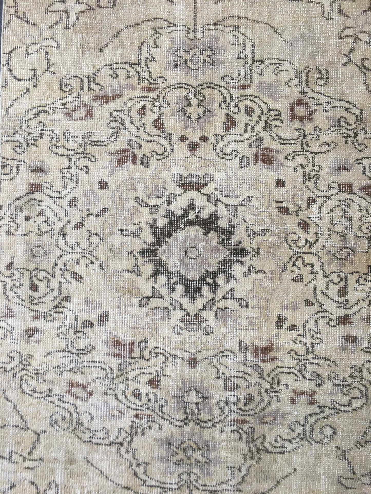 2.6x9 feet natural brown turkish long runner rug, entryway tall runner, vintage faded living room rug, kitchen floor runner, bath mat rug