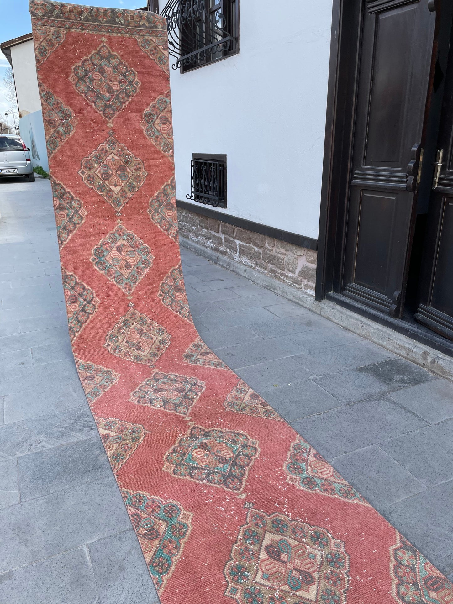 Extra Long Turkish Runner Very Long Oushak Runner Rug 2.7 x 20.8 Vintage Stair Runner Rug XL Oriental Runner Rug Staircase Runner rug