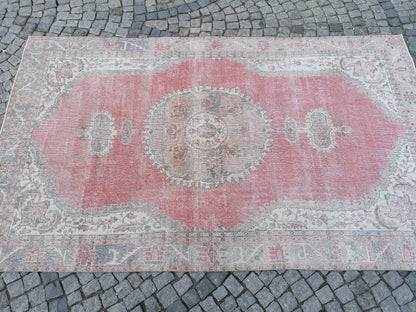 11'x6'7 large oushak rug, living room rug, handmade wool rug, are rug