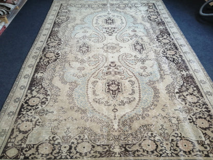 9.9 x 6.7 OUSHAK RUG TURKISH Oushak Rug Vintage Oushak Runner Rug Vintage Runner Rug Wool Oushak Rug Hand Made Rugs Vintage Turkish Rug