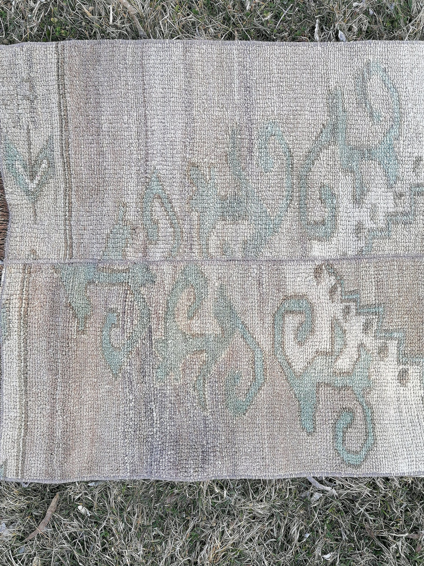 Turkish patchwork runner rug 2'2x11 neatural runner rug, vintage oushak rug, kitchen runner rug,hallway runner vintage runner rug