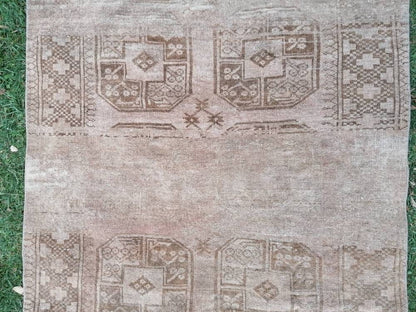 Neatural turkish wool rug, oushak hand made rug 4x6'3 living room rug