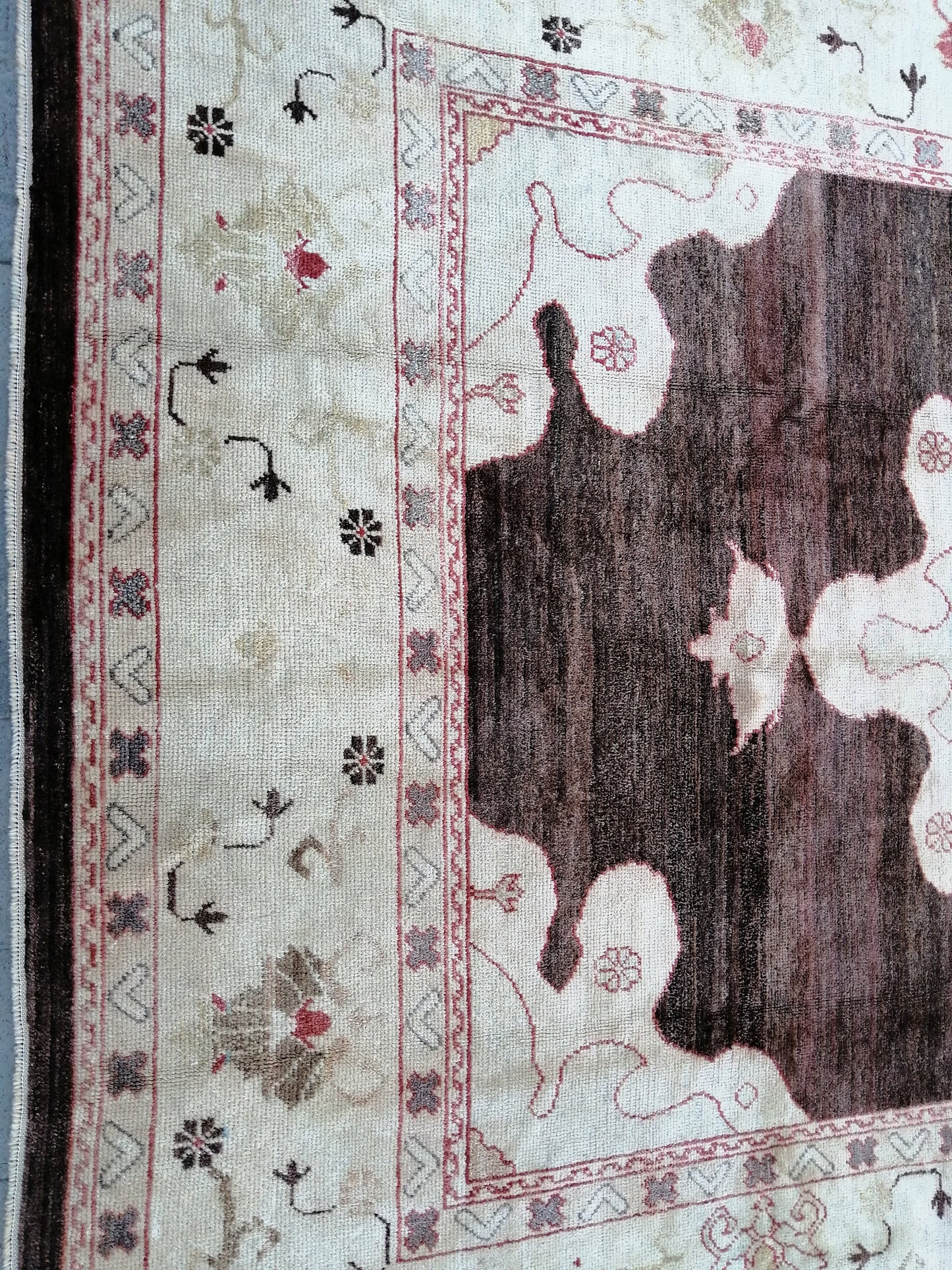 Large OUSHAK RUG, 9 x 11.8 TURKISH Oushak Rug, Vintage Oushak Rug Wool Oushak Rug Hand Made Rugs, Authentic Oushak Rug