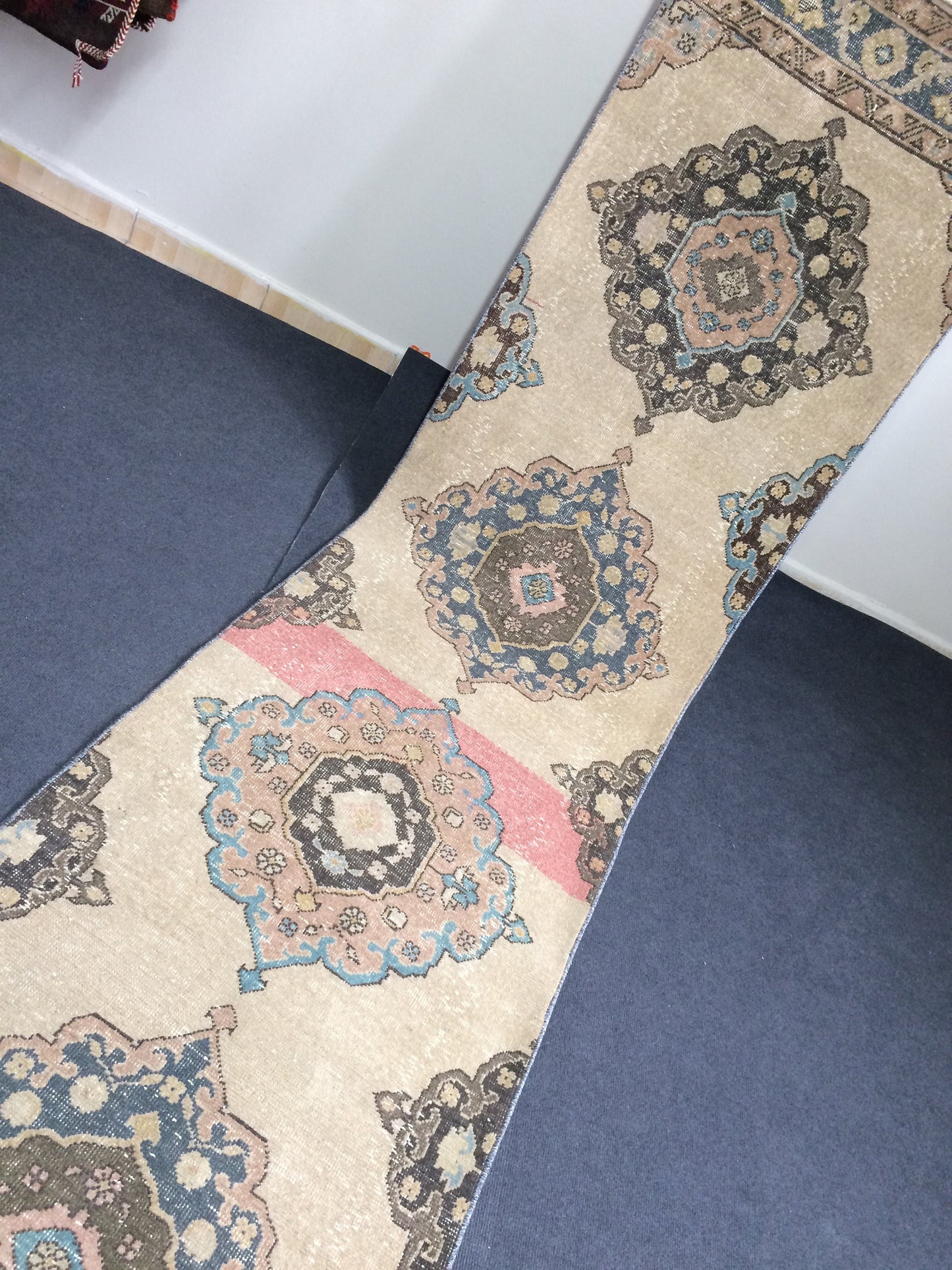 13 x 2.6 Oushak Runner Rug Turkish Runner Rug Vintage Runner Rug Hallway Runner Rug Kitchen Runner Rug Wool Runner Rug Wool Oushak Rug