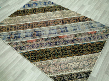 Patchwork Rugs, Hand Made Rug, Oushak Rug, Rustic Rug, Bohemian Rug, Rug Runner, Turkish Rug, Farmhouse Rug, Vintage Rug, Wool rug