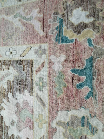 Wool OUSHAK RUG 12 x 9.2 Oushak Rug Vintage Oushak Rug Vintage Rug Wool Oushak Rug Hand Made Rugs Vintage Turkish Rug