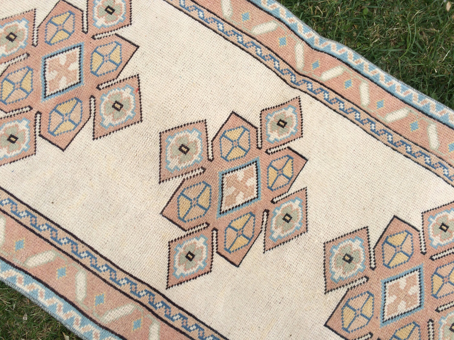 Muted RUNNER Rug, 3x8 Boho RUNNER Rug, Rug Oushak, Oushak Runner Rug, Vintage Turkish Rugs, Oushak Rug, Turkish Oushak Rug,8 x 3 RUNNER Rug