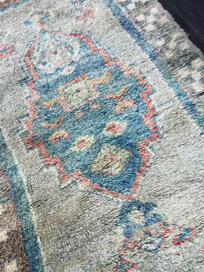 Antique Rug, Vintage Shaggy 3.7 x 5.9 Rug, High Wool Pile Rug,Plush Rug,Handmade Rug,Hand Knotted Rug,One Of A Kind Rug, Nomad Rug, Rear Rug