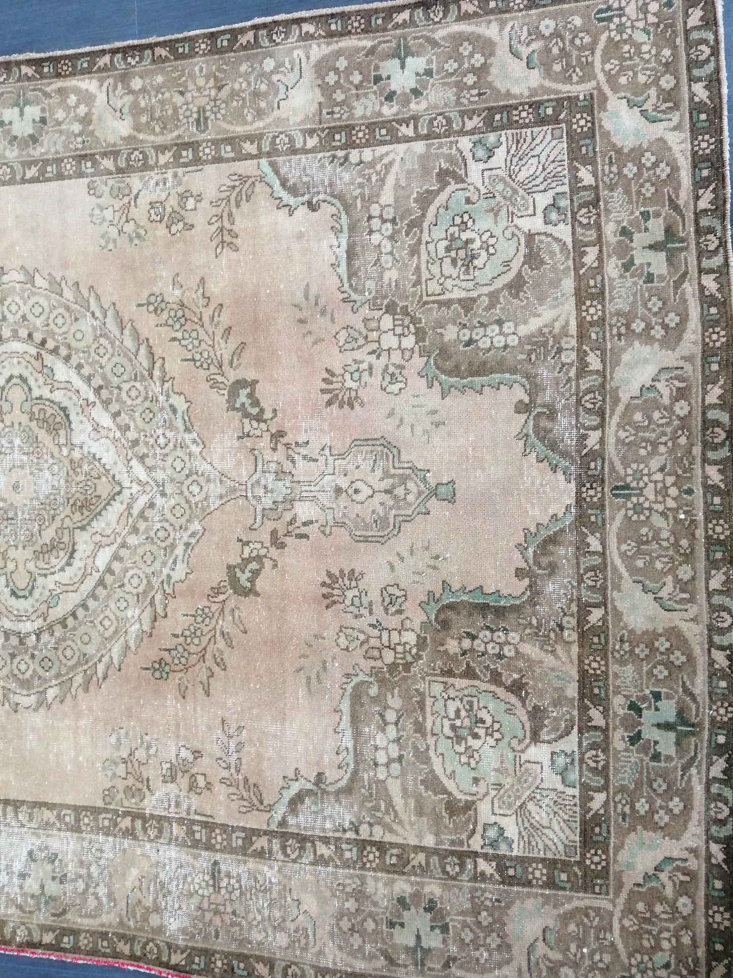 Vintage Rug 6.4 x 9.6 Muted Vintage Persian Rug Vintage Oriental Rug Hand Knotted Rug Hand Made Rug Large Area Rug