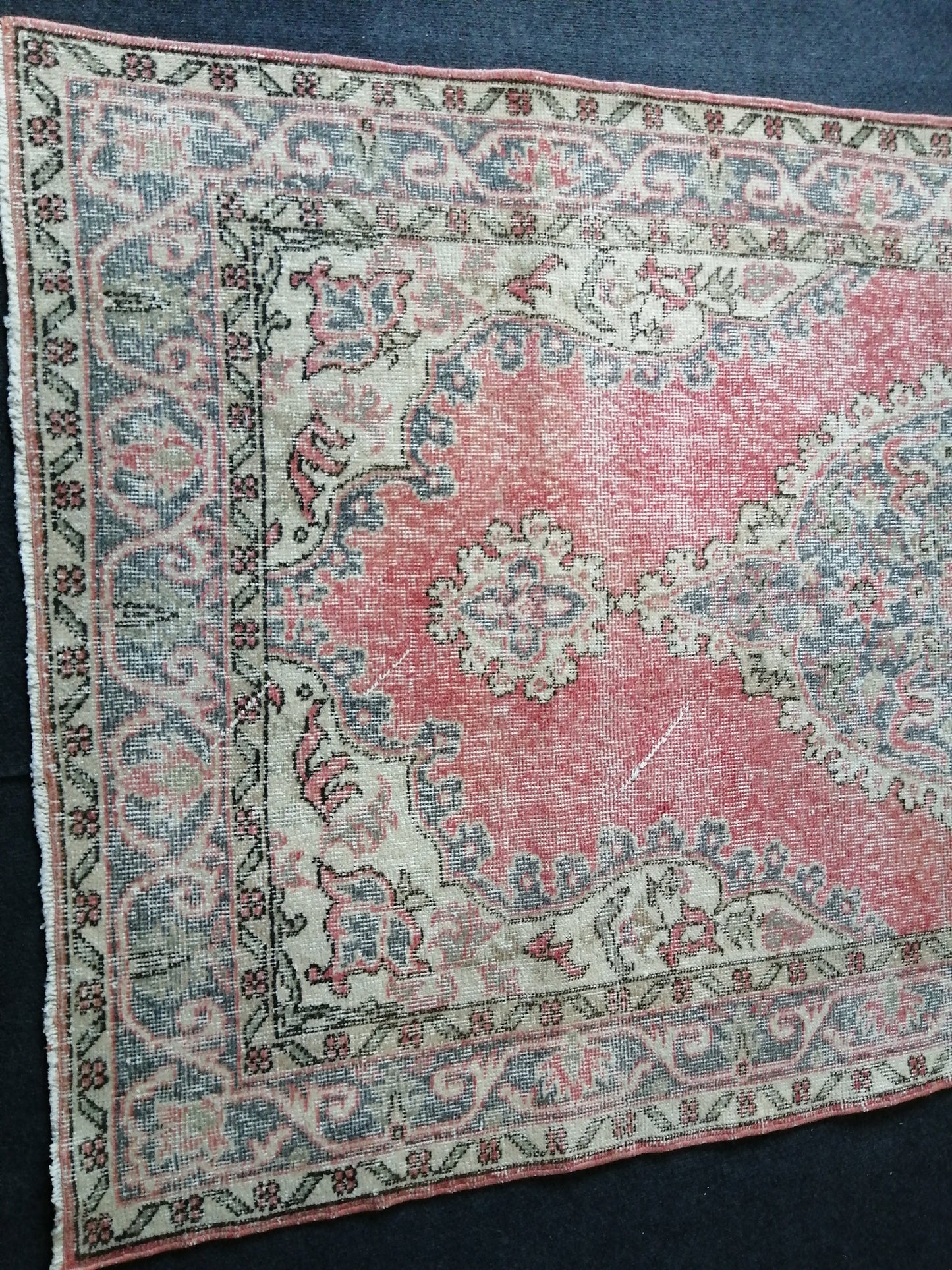 OUSHAK RUG TURKISH Oushak Rug Vintage Oushak Runner Rug Vintage Runner Rug Wool Oushak Rug Hand Made Rugs Vintage Turkish Rug