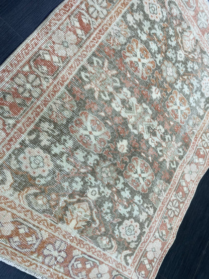 Wool Handmade 3 x 4.5 Rug, Persian Rug, Turkish Rug, Hand Knotted Wool Rug, Vintage Rug, Oushak Rug