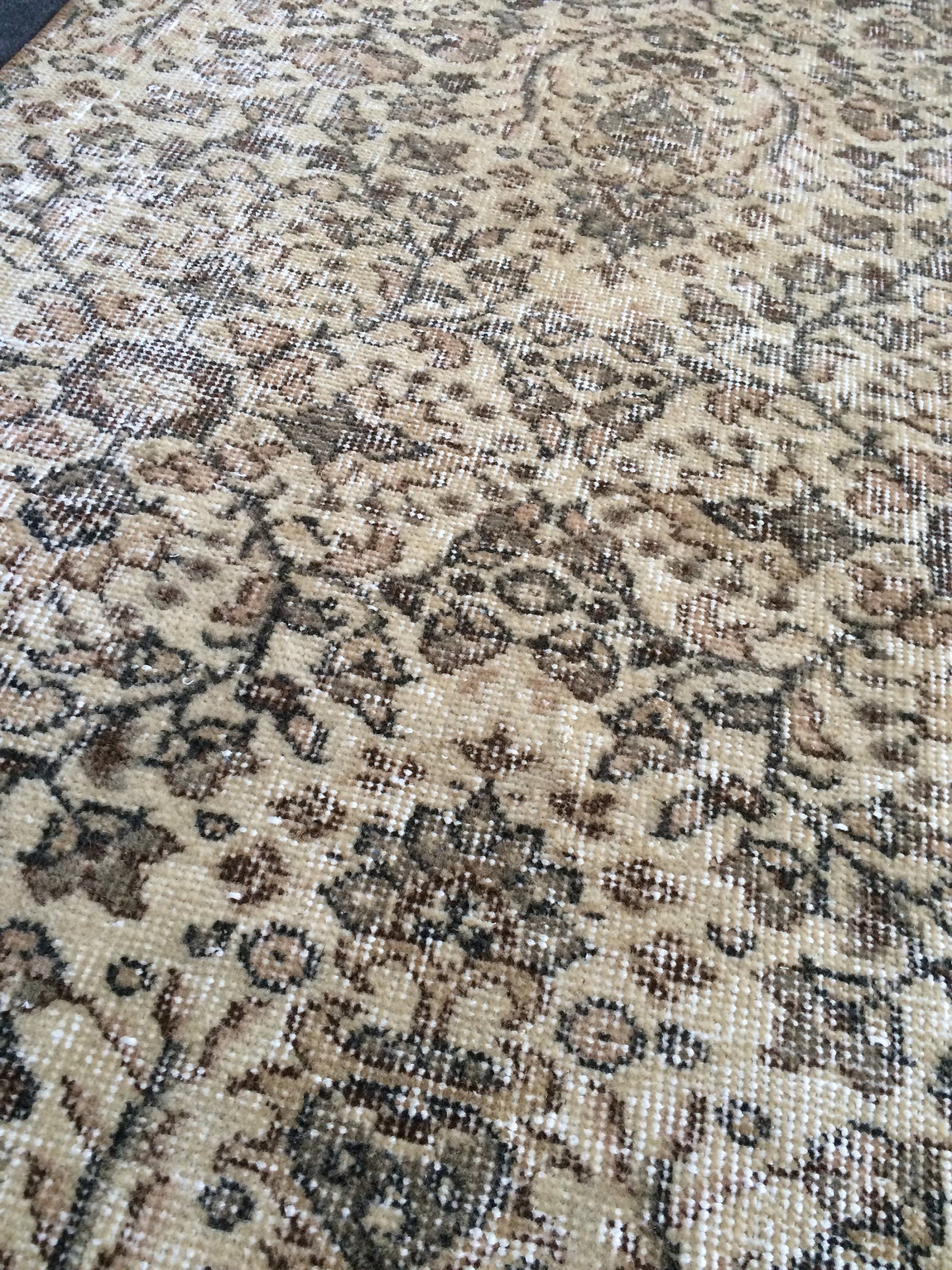 2.4 x 10.8 Oushak Runner Rug, Turkish Runner Rug, Vintage Runner Rug, Hallway Runner Rug, Kitchen Runner Rug,Cream Runner Rug,Neutral Runner