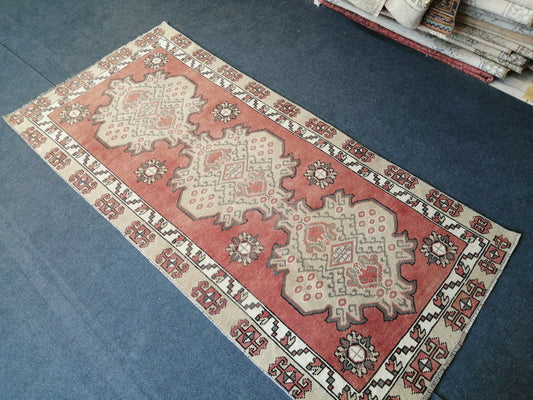 6.8 x 3.1  Antic Oushak Rug, Turkish Oushak Rug, Wool Oushak Rug, Oushak Runner Rugs, Farmhouse Rug, Vintage Rug, Turkish Rug, Hand Made Rug