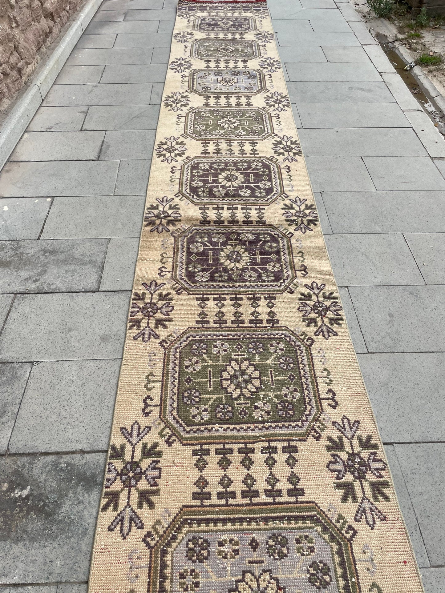 Long Vintage Runner Rug, Stairs Runner Rug 2.5 x 20 ft, Handmade Runner Rug, XL Oriental Runner Rug, Staircase Hand Knotted Runner