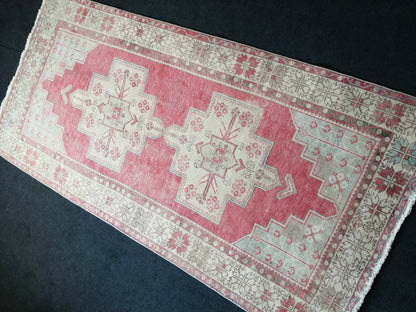 9.3 x 4.6   Oushak Runner Rug Turkish Runner Rug Vintage Runner Rug Hallway Runner Rug Kitchen Runner Rug Wool Runner Rug Wool Oushak Rug