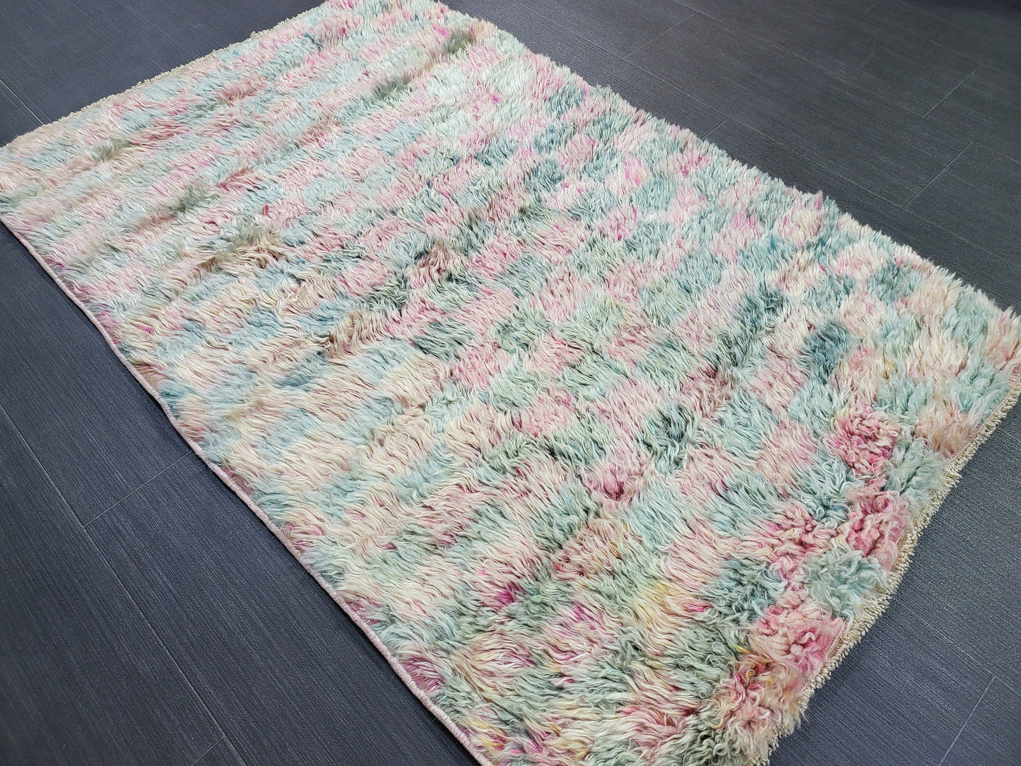 Antique Wool Rug, 2.7 x 4 Vintage Shaggy Rug,High Wool Pile Rug, Plush Rug, Handmade Rug, Hand Knotted Rug, Turkish Rug, Nomad Rug,Rear Rug,