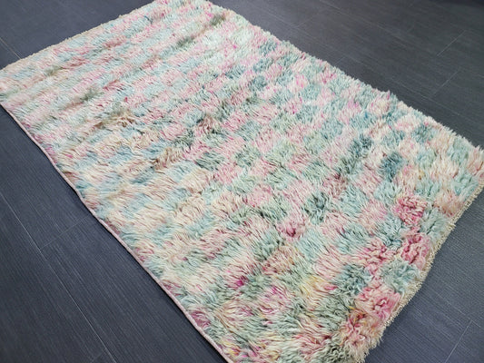 Antique Wool Rug, 2.7 x 4 Vintage Shaggy Rug,High Wool Pile Rug, Plush Rug, Handmade Rug, Hand Knotted Rug, Turkish Rug, Nomad Rug,Rear Rug,