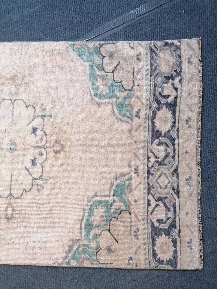 Vintage runner, oushak wool runner 2'10x11'3 hallway  runner, turkish runner rug, entery runner, kitchen runner