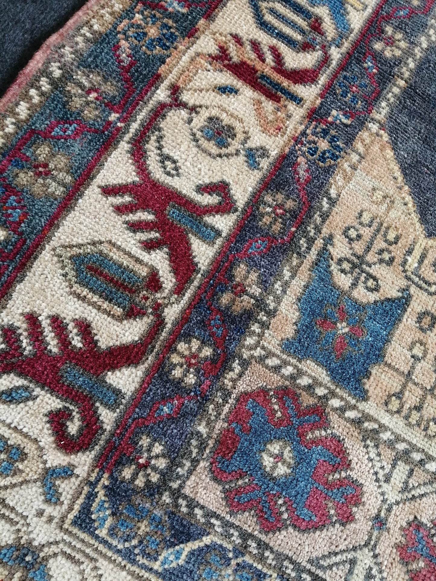 4.6 x 7 OUSHAK RUG TURKISH Oushak Rug Vintage Oushak Runner Rug Vintage Runner Rug Wool Oushak Rug Hand Made Rugs Vintage Turkish Rug