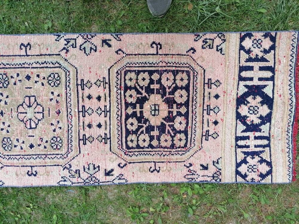 Long runner rug 2'3x20'8 vintage runner rug,vintage oushak runner rug,unique hand made rug, kitchen runner rug